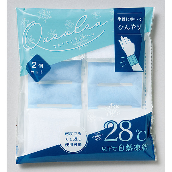28℃以下で自然凍結。結露しにくい仕様で、何度も繰り返し使用できます。手首を冷やしてクールダウン!さりげなく使える手首用クールバンド。
