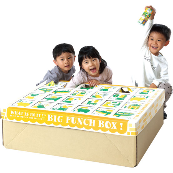 何が入っているかは破ってからのお楽しみなドキドキのBIGパンチbox。イベントやお店の集客促進・活性化に役立つアイテムです。景品及び追加用破り紙は別売なので別途ご確認ください。