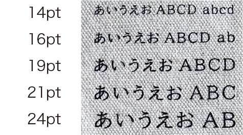 BIZ UDP明朝R 文字