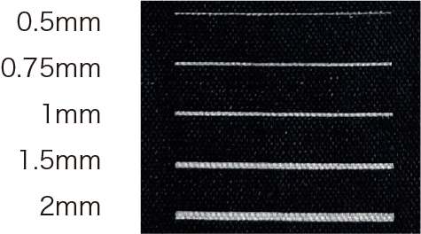 線 ベタ面に抜き文字