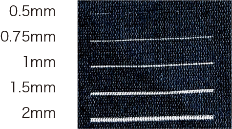 線 ベタ面に抜き文字