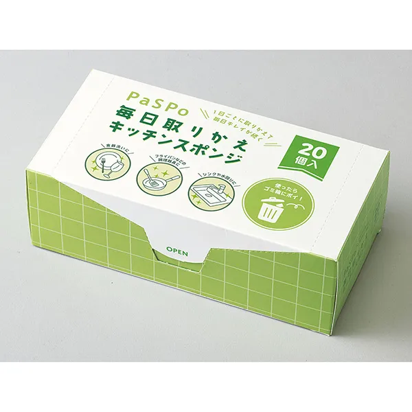 パスポ／毎日取りかえキッチンスポンジ２０個入