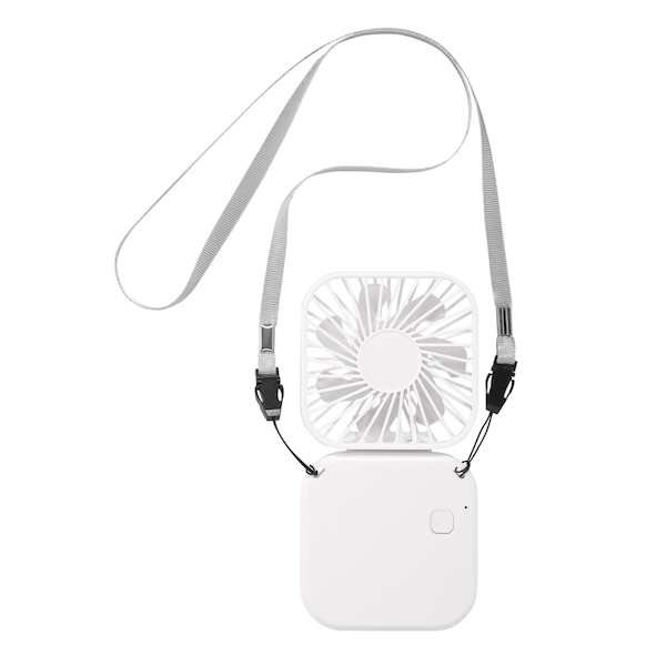 充電式3WAY折りたたみハンディファン（ネックストラップ付き）