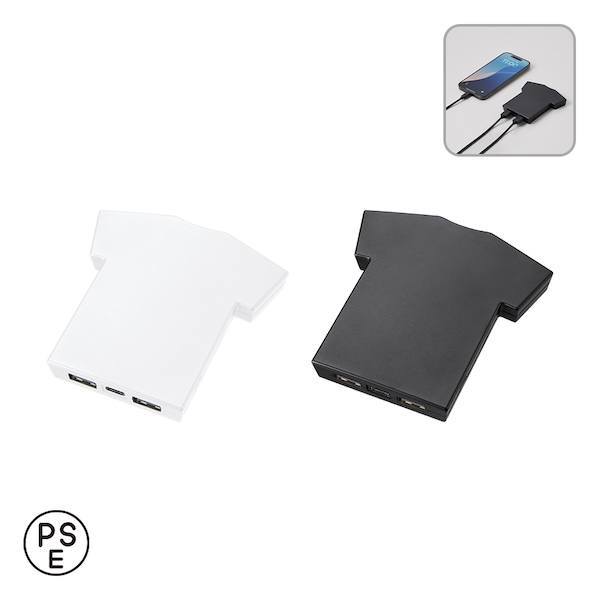 全面印刷できるモバイルチャージャー５０００　Ｔシャツ【カラー選択可】