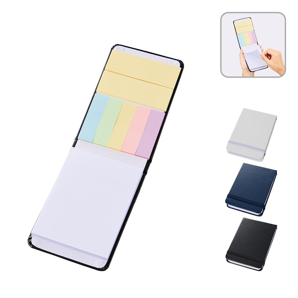 合皮カバー付箋セット（Ｍ）【カラー選択可】